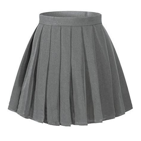 plus size gray skirt|adult grey pleated school skirt.